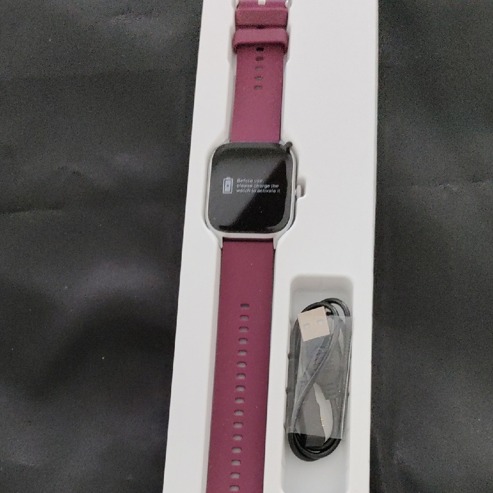 Elegant Smartwatch with Purple Strap